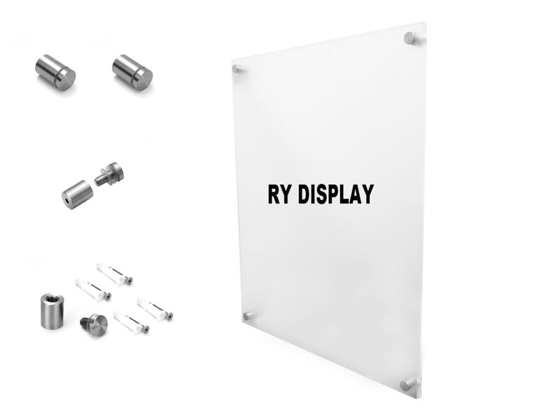 RY DISPLAY 11x14 Floating Acrylic Picture Frame with Chrome Standoff Double Panel Wall Mount Photo Frame for Picture Up to inches (11x14) - Image 3